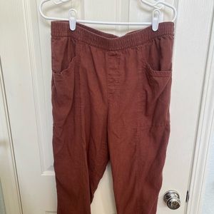 Old navy cropped linen pants size large